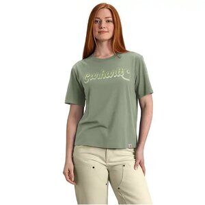 Carhartt Women's Tencel Series Loose Fit Short Sleeve Script Graphic T-Shirt Sag